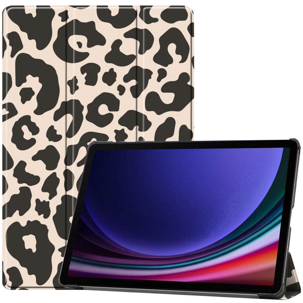 imoshion Design Trifold Klapphülle für das Samsung Galaxy Tab S10 Plus / Tab S9 Plus - Leopard