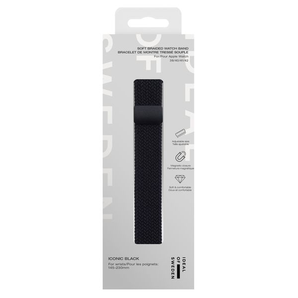 iDeal of Sweden Soft Braid Watch Band für Apple Watch | 38/40/41/42 mm - Iconic Black
