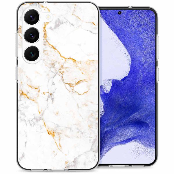 imoshion Design Hülle Samsung Galaxy S23 Plus - White Marble