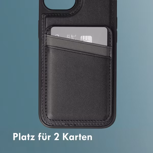 imoshion Backcover mit Kartenfach und Ständer Apple iPhone 14 - Schwarz
