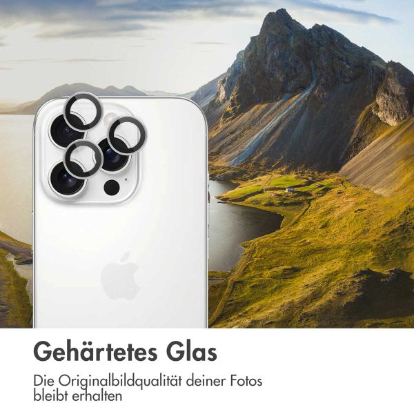 imoshion 2er-Pack Objektivschutz für Kamera für das Apple iPhone 16 Pro / 16 Pro Max - Weiß / Titanium