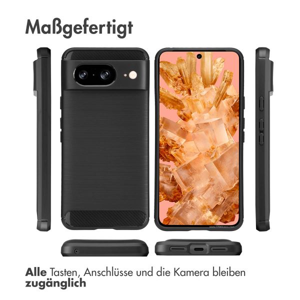 imoshion Brushed Back Cover für das Google Pixel 8 - Schwarz