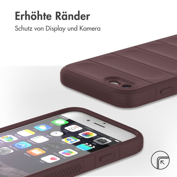 imoshion EasyGrip Back Cover für das iPhone SE (2022 / 2020) / 8 / 7 - Aubergine