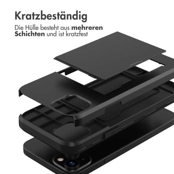 imoshion Backcover mit Kartenfach für das iPhone 15 Plus - Schwarz