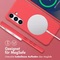 imoshion Color Backcover mit abnehmbarem Handykette und MagSafe Samsung Galaxy S24 / S25 - Red Raspberry
