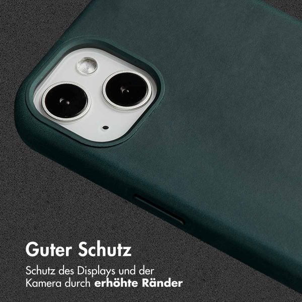 Accezz Vintage Leather Magsafe Backcover Apple iPhone 13 - Smokey Green