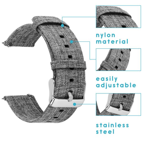 imoshion Nylon-Armband Fitbit Versa 2 / Versa Lite - Grau