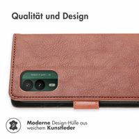 imoshion Luxuriöse Klapphülle für das Nokia XR21 - Braun