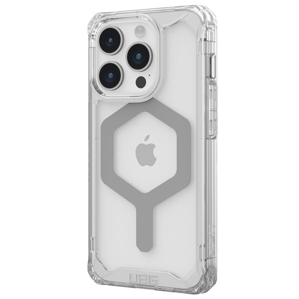 UAG Plyo Backcover MagSafe für das iPhone 15 Pro - Ice / Silber