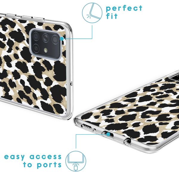 imoshion Design Hülle für das Samsung Galaxy A71 - Leopard / Schwarz