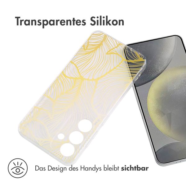 imoshion Design Hülle für das Samsung Galaxy S25 - Golden Leaves