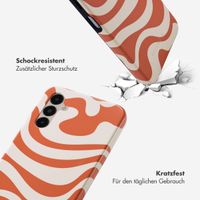 Selencia Vivid Tough Back Cover für das Samsung Galaxy A14 (5G/4G) - Dream Swirl Orange