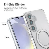 Accezz Ring Stand Backcover mit MagSafe Samsung Galaxy S25 Plus - Transparent