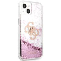 Guess 4G Logo Liquid Glitter Back Cover für das iPhone 13 - Pink