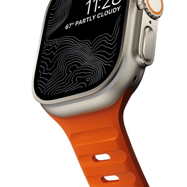 Nomad Sport Band FKM für die Apple Watch Series 1 bis 10 / SE / Ultra (2) (44/45/46/49 mm) - Orange