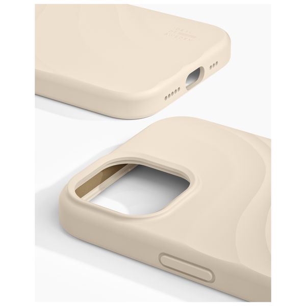 iDeal of Sweden Soft Swirl Silicone MagSafe Hülle Apple iPhone 17e / 16e / 15 / 14 / 13 - Cloud Dancer