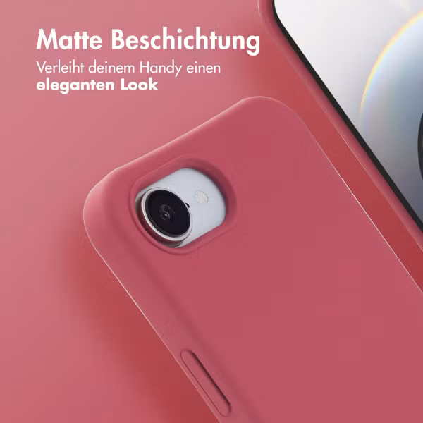 imoshion Color Backcover mit abnehmbarem Handykette und MagSafe Apple iPhone 16e - Red Raspberry
