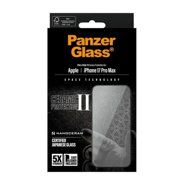 PanzerGlass Keramischer Displayschutz mit Applikator Apple iPhone 17 Pro Max