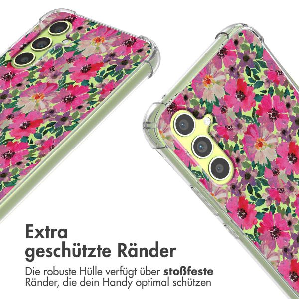 imoshion Design Hülle mit Band für das Samsung Galaxy A34 - Flower Water