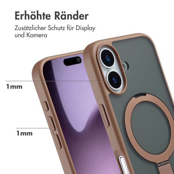 Accezz Ring Stand Backcover mit MagSafe Apple iPhone 17 - Braun