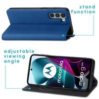 imoshion Slim Folio Klapphülle für das Motorola Moto G200 - Dunkelblau