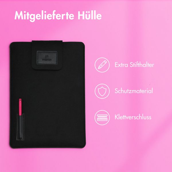 imoshion LCD-Zeichentablett für Kinder - Mit Farbbildschirm und 2 Stiften - Hot Pink