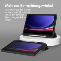 Accezz Smarte Klapphülle aus Silikon Samsung Galaxy Tab A9 Plus - Schwarz