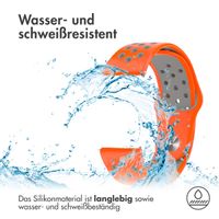 imoshion Silikonband Sport für das Fitbit Versa 2 / Versa Lite - Orange / Grau