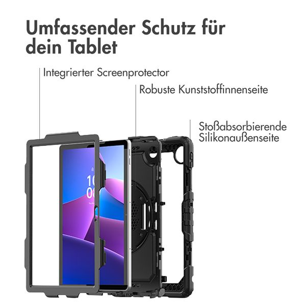 Accezz Robustes Back Cover mit Schultergurt Lenovo Tab (2025) - Schwarz