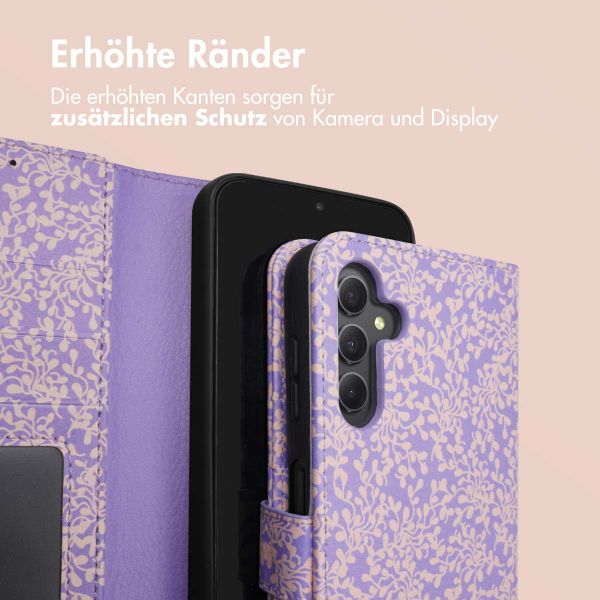 imoshion ﻿Design Klapphülle für das Samsung Galaxy A34 (5G) - Purple White Flowers