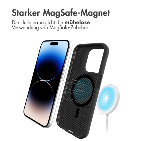 imoshion Rugged Hybrid Carbon Case mit MagSafe Apple iPhone 15 Pro Max - Schwarz