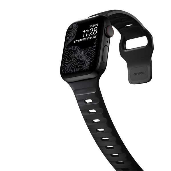 Nomad Sport Armband FKM für das  Apple Watch Series 1 t/m 11 / SE / Ultra (44/45/46/49 mm) - Schwarz