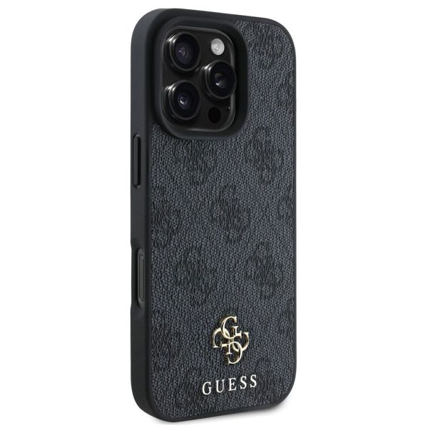 Guess 4G Metal Logo Back Cover MagSafe Apple iPhone 16 Pro Max - Schwarz