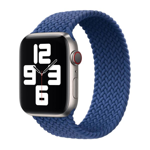 Apple Geflochtenes Solo Loop für das  Apple Watch | 38/40/41/42 mm - Größe 3 - Atlantic Blue