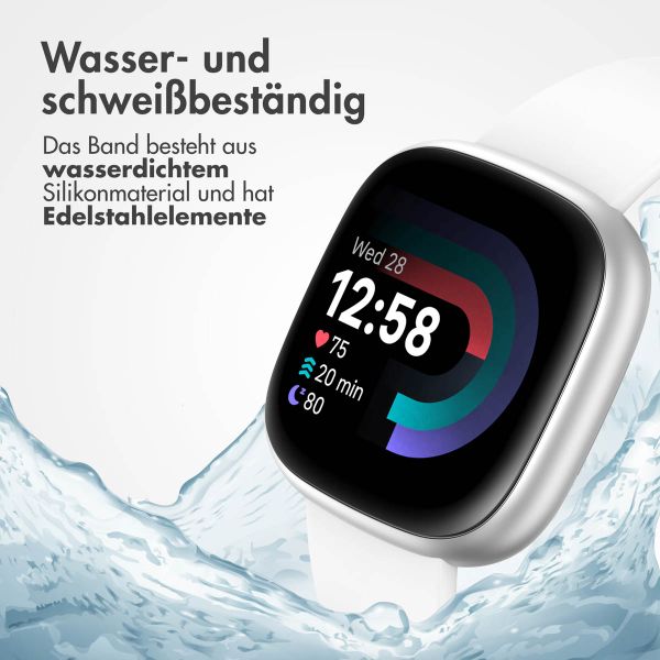 imoshion Silikonband für das  Fitbit Versa / Versa 2 / Versa Lite - Größe S - Weiß