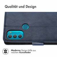 imoshion Luxuriöse Klapphülle für das Motorola Moto G71 - Dunkelblau