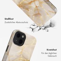 Selencia Vivid Tough Back Cover mit MagSafe für das iPhone 13 - Golden Beige Marble