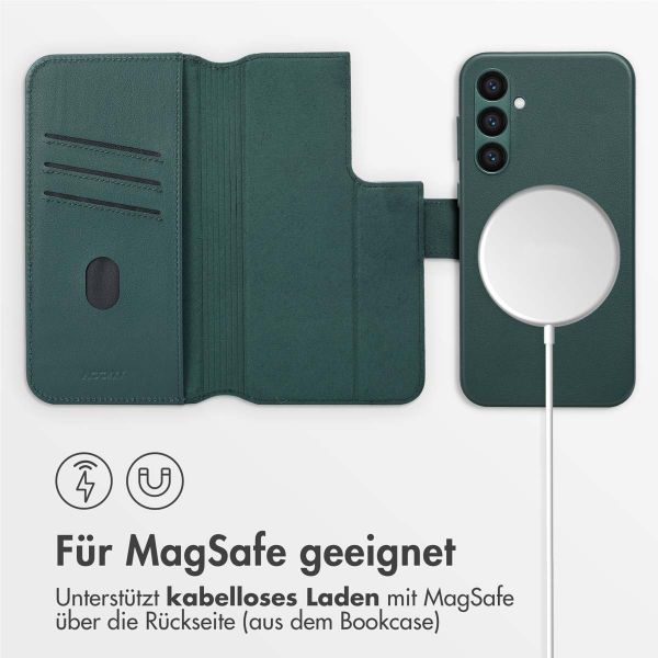 Accezz 2-in-1 Klapphülle aus Leder mit MagSafe Samsung Galaxy S24 Plus - Cedar Green