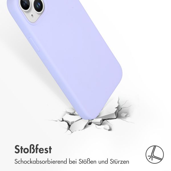 Accezz Liquid Silikoncase für das iPhone 15 Plus - Violett