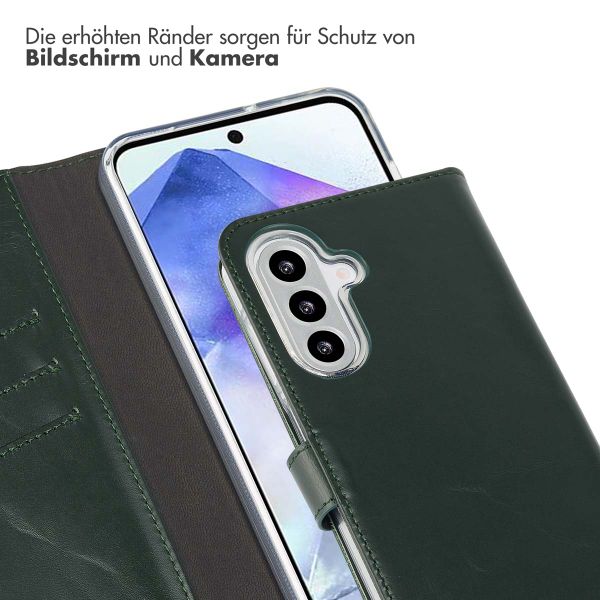 Selencia Echtleder Klapphülle Samsung Galaxy A26 - Grün