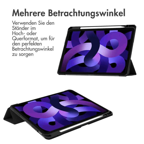 imoshion Trifold Hardcase Klapphülle für das iPad Air 11 Zoll (2025) M3 / (2024) M2 / Air 5 (2022) / Air 4 (2020) - Schwarz