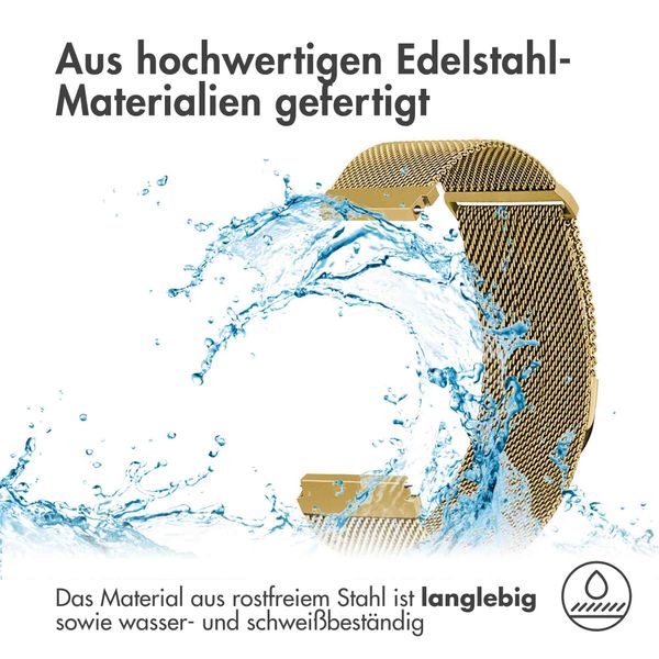 imoshion Magnetisches Milanaise Armband -   Universelle 20 mm Anschluss - Größe S - Gold