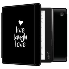 imoshion Design Slim Hard Sleepcover mit Stand für das Kobo Sage / Tolino Epos 3 - Live Laugh Love