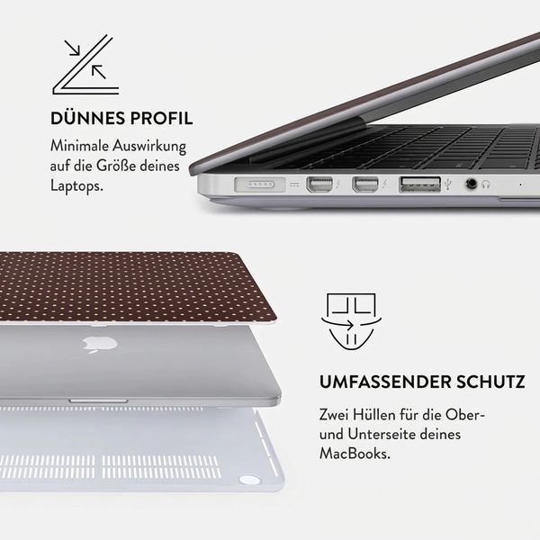 Burga Hardshell Hülle Apple MacBook Air 15 Zoll (2023 / 2024 M3 / 2025 M4 / 2026 M5) - Sorry Busy