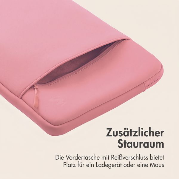 imoshion Laptop-Hülle mit Staufach 13 Zoll - Laptop Sleeve - Candy Pink