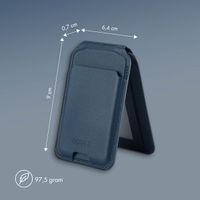 Accezz Leder-Wallet mit Standfunktion - Geeignet für MagSafe und Qi2 - Nightfall Blue