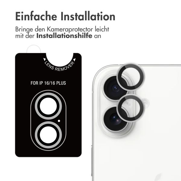 imoshion 2er-Pack Objektivschutz für Kamera für das Apple iPhone 16 / 16 Plus - Weiß