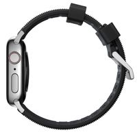 Nomad Robustes Armband FKM für das  Apple Watch Series 1 t/m 11 / SE / Ultra (44/45/46/49 mm) - Silber / Schwarz