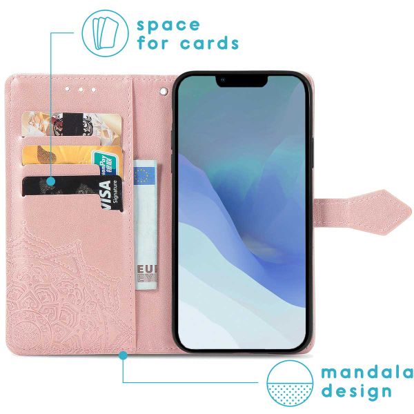 imoshion Mandala Klapphülle für das Apple iPhone 14 - Rose Gold