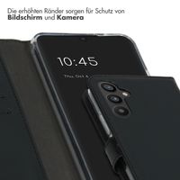 Selencia Echtleder Klapphülle Samsung Galaxy A34 (5G) - Schwarz